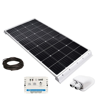 Kit de panneau solaire 100w 18v RV kit de support ABS pour caravane RV